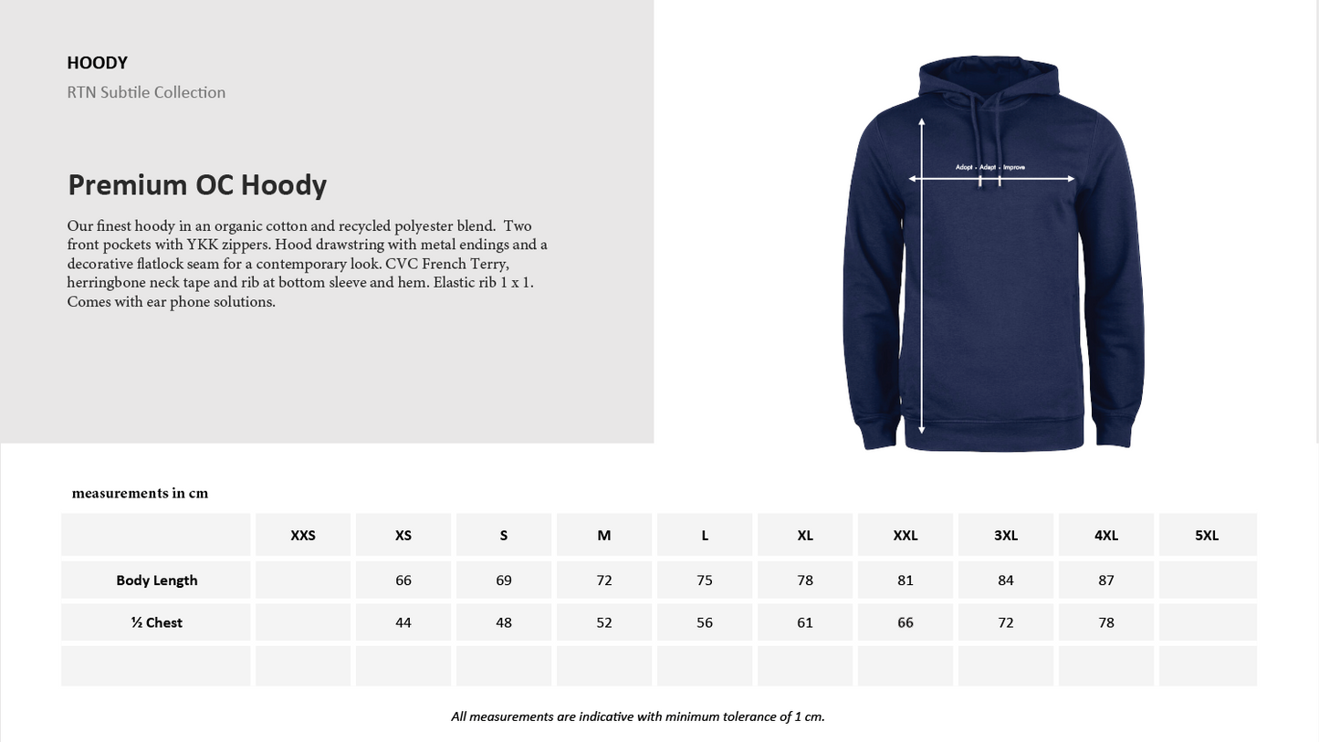 RTN Subtile Collection Hettegenser - Adopt Adapt Improve